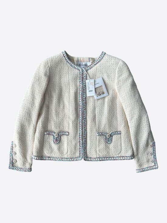 CHANEL Jackets & Blazers - Chanel Beige & Multicolor Tweed Women's Jacket
